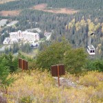 View from the top of the mountain, looking down at Alyeska Resort.