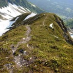 Descending back down the mountain.