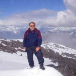 On the summit. Photo by Frank Baker.