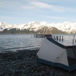Camp on North Beach. Photo by Conrad.