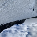 Crossing a large snow patch