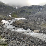 Creek crossing near the top of the pass