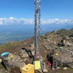 Tower of dog tags and other mementos at the summit.