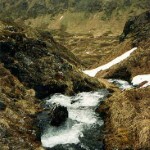 Waterfall from unnamed lake