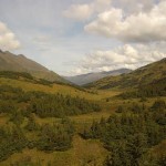 Looking back through the pass