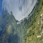 View looking south from the lower ridge. The small town of Indian and the Seward Highway can be seen below.