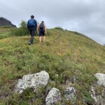 Nearing the top of the first steep section, before taking the ridge to the left.