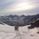 View from the saddle before the final climb to the peak. Photo by Amy Olson.