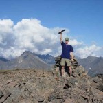 Summit register and cairn. Photo by Paul Koecher.
