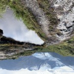 Small tarn at the pass, looking towards the glacier