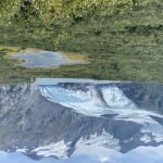 View of the glacier from the pass