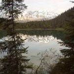 Cliff view reflection.