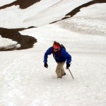The long haul up. Photo by Clint Helander.