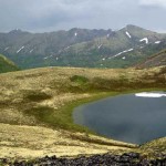 Hidden tarn near camp