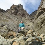 Bruce in gully. Photo by Frank Baker.