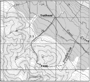 Map of Skookum Volcano